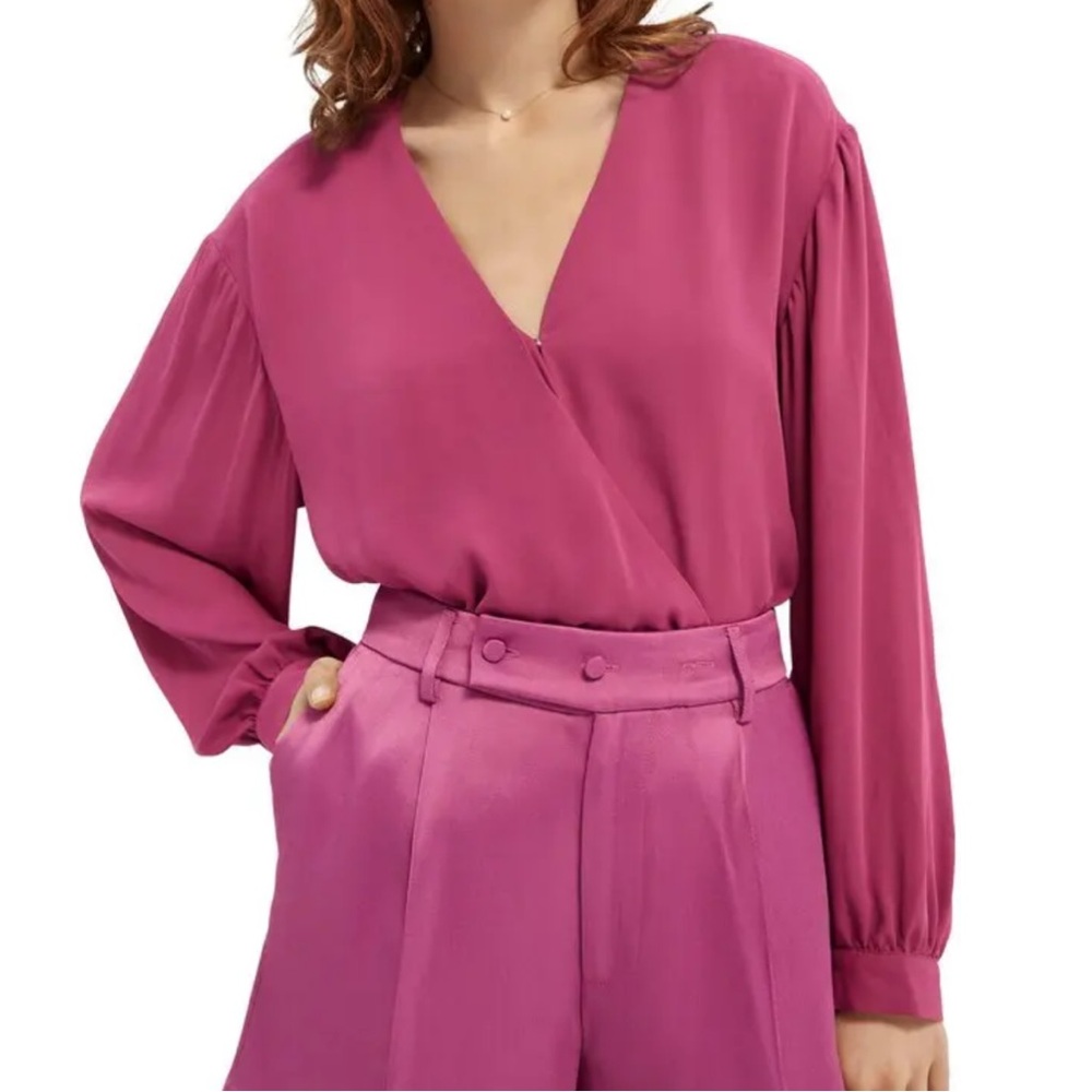 SCOTCH & SODA Drapey Wrap Top in Orchid Pink NEW Size Small
